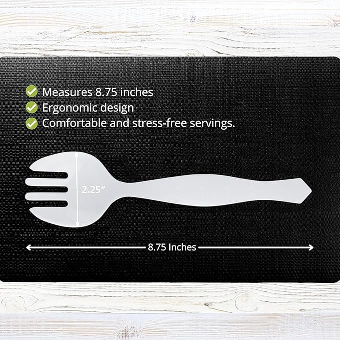 PARTY BARGAINS Disposable White Plastic Serving Forks 8.75 Inch – Heavy Duty - Image 3