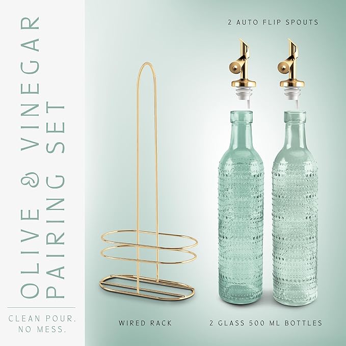 COOK WITH COLOR Glass Olive Oil Bottle Dispenser - Image 3