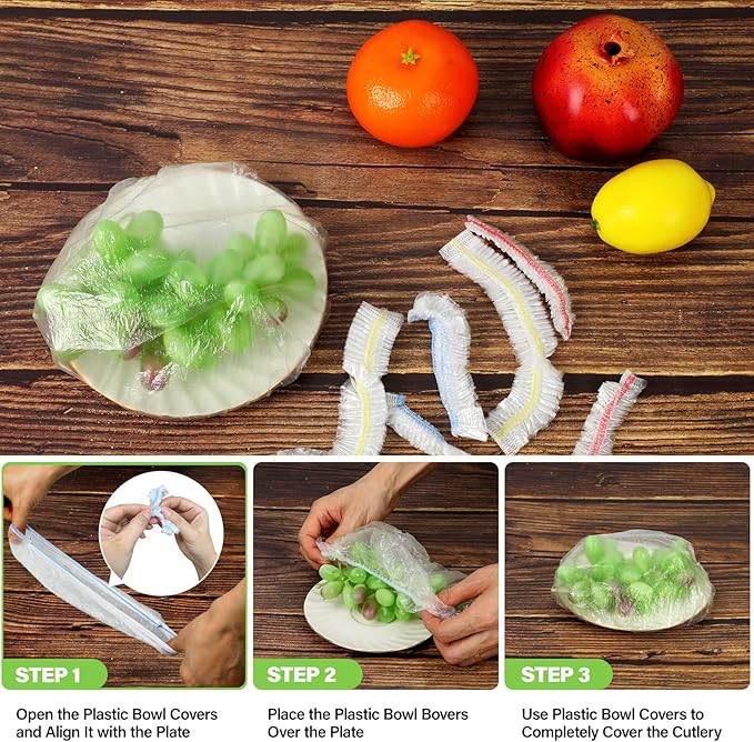 3rd Upgraded Plastic Bowl Covers, 3 Sizes Plastic Covers - Image 4