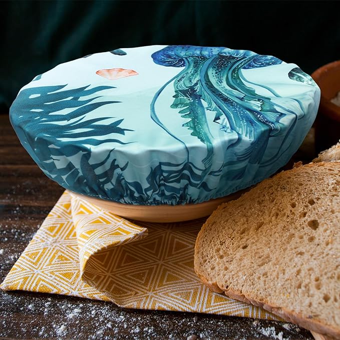 Patelai 10 Pcs Bowl Covers Reusable in 5 Size Stretch Cloth Fabric Elastic Food - Image 4