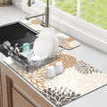 Findosom 2PCS 16" x 24" Dish Drying Mat & 24" x 5.5" Sink Splash Guard by Findosom