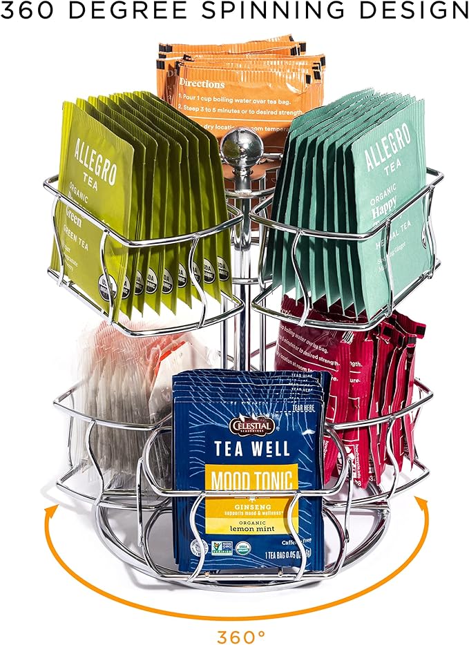 Sorbus Tea Bag Spinning Carousel - Image 4