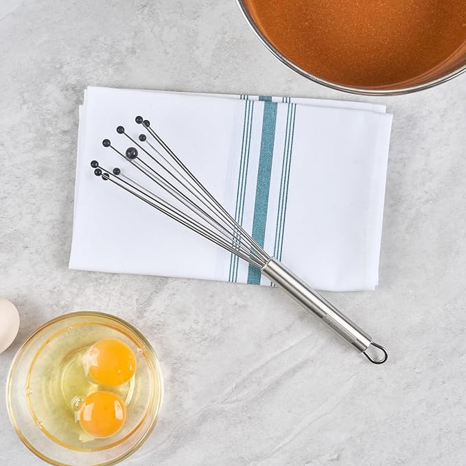 Restaurantware 10.5 in Stainless Steel Ball Whisk - Image 10