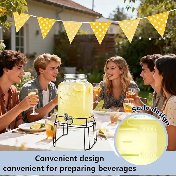 2 Gallon Glass Drink Dispensers - Image 5