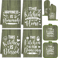 Leinuosen 8 Pcs Kitchen Towels and Oven Mitts Sets Pot Holders Dishcloths Set by Leinuosen