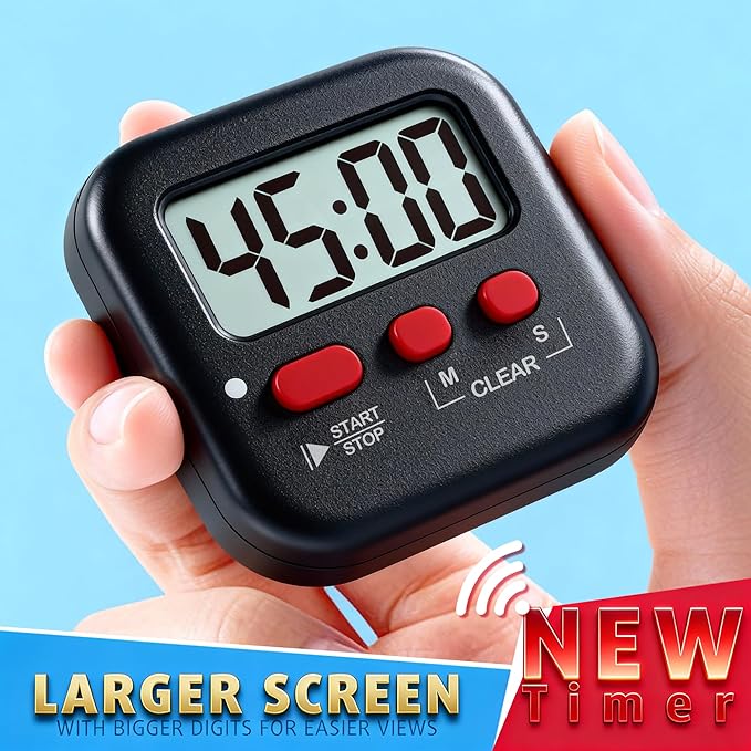 Antonki 2 Pack Digital Timer for Kids, Magnetic Countdown Kitchen Timers for - Image 4