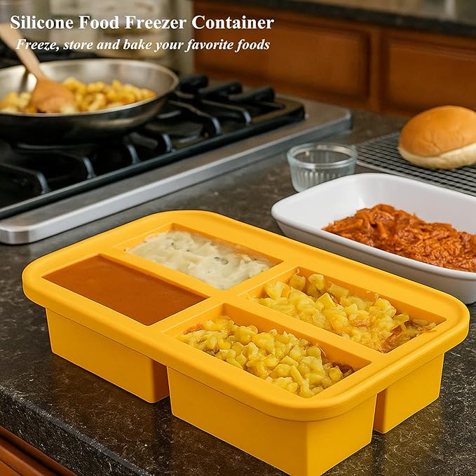 Bangp Silicone Freezer Tray for Soup Ice Cubes, 1-Cup Freezing Tray - Image 6