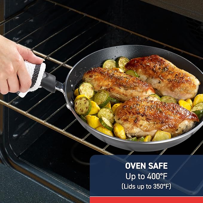 T-Fal Experience Nonstick Fry Pan 12.5 Inch, Oven Broiler Safe 400F, Non Stick - Image 6