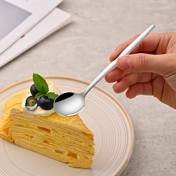 5.1 Inches Stainless Steel Coffee & Tea Spoon, 6-Piece Cute Mini Spoons - Image 7