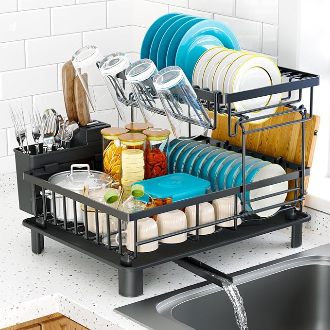 Dish Drying Rack, 2 Tier Dish Racks by IMXSUMDA