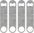 KISEER Heavy Duty Stainless Steel Flat Bottle Opener, 4 Pack Beer Bottle Opener by KISEER