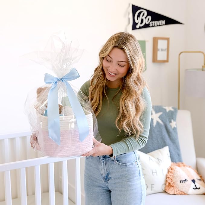 NaturalCozy Storage Cubes 9”x9”x7”Cotton Rope Woven Baskets - Image 6