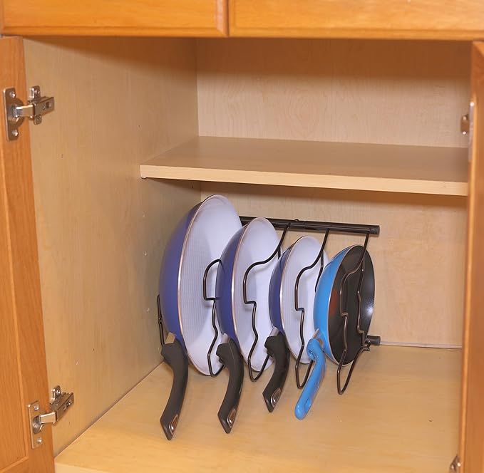Simple Houseware Cabinet Pantry Pot and Pan Organizer Holder Rack - Image 5