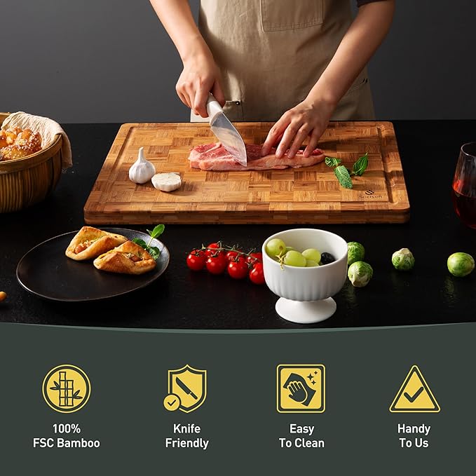 Bamboo Cutting Boards Non Toxic Wood Wooden Cutting Board - Image 7