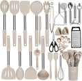 Silicone Cooking Utensils Set, NCUE 35 Pcs Kitchen Utensils Set by NCUE
