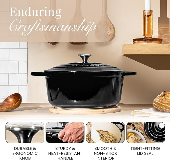 Nuovva Enamelled Cast Iron Dutch Oven Pot - Image 6