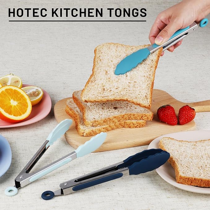 Hotec Mini Silicone Kitchen Tongs - Image 5