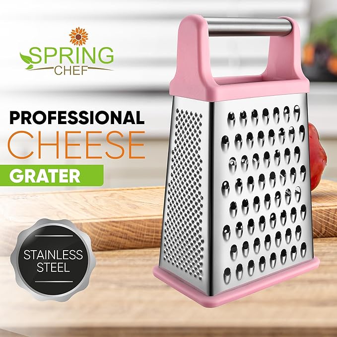 Spring Chef Professional Stainless Steel XL Parmesan Cheese Grater - Image 2
