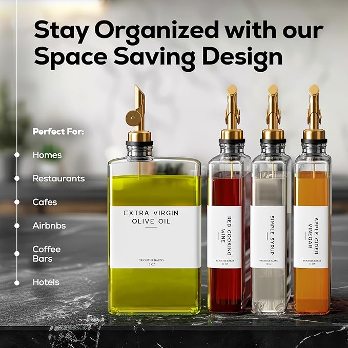 Glass Olive Oil Dispenser Bottle - Image 2