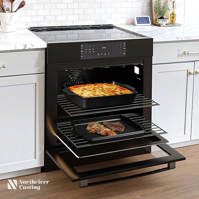 Northriver Casting 2-In-1 Pre Seasoned Cast Iron Dutch Oven - Image 6