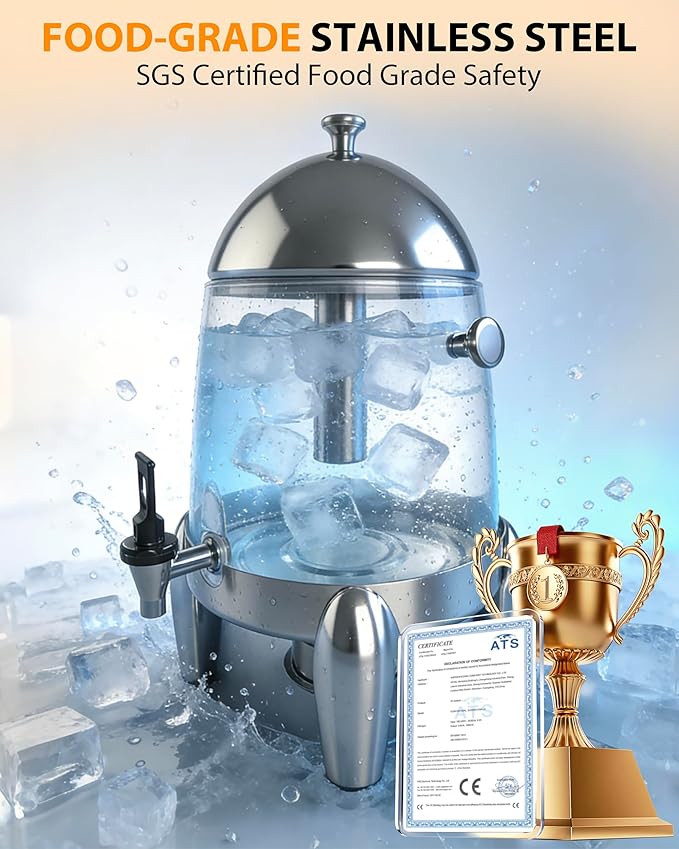 Beverage Dispenser with Stand, 3 Gallon Drink Dispenser - Image 6