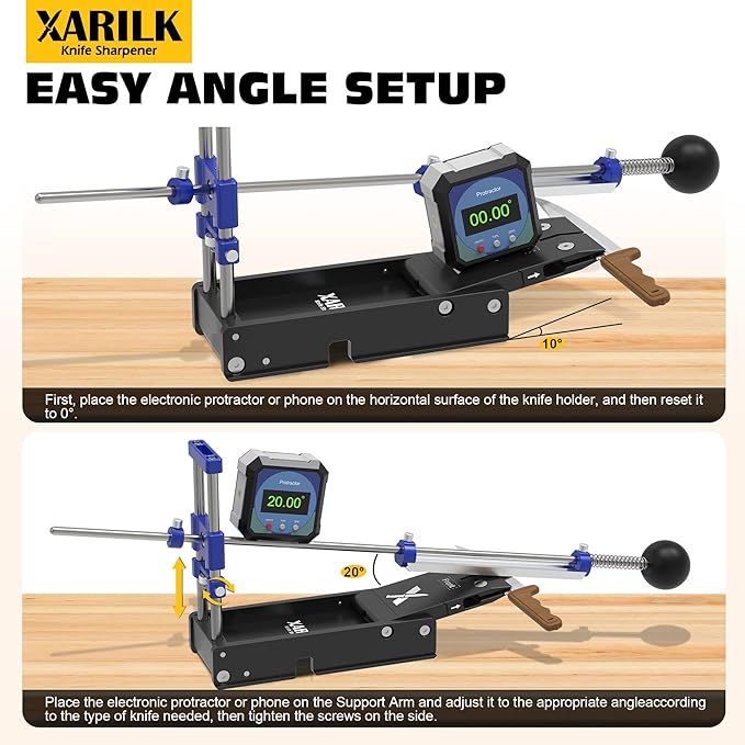 Foldable Portable Knife Sharpening System, Adjustable Knife Sharpener Kit - Image 7