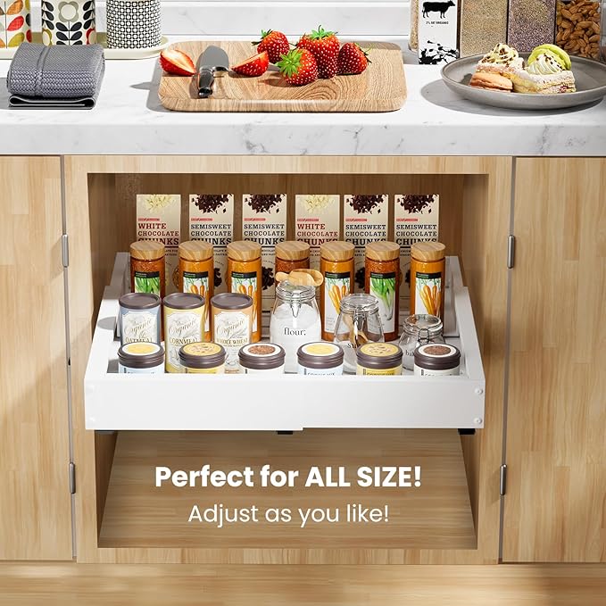 1 Pack Pull out Cabinet Organizer, Width Depth, - Image 8