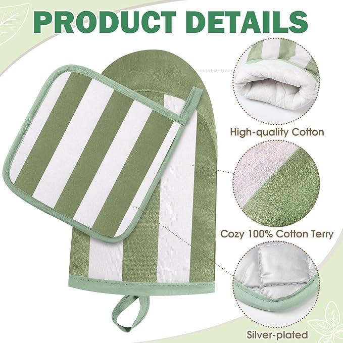 Reallnaive Oven Mitts and Pot Holders 4 Pcs Set - Image 3