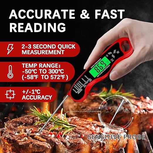 Meat Thermometer Digital，IP67 Waterproof Cooking Thermometer - Image 2