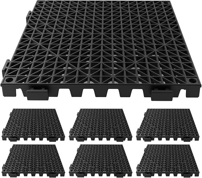Tioncy 6 Pcs Bar Countertop Supplies Interlocking Mats 12 x 12 Inch Rubber by Tioncy