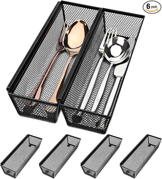 Smgmg Silverware Drawer Organizer, 6 Pack Utensil Organizer by Smgmg