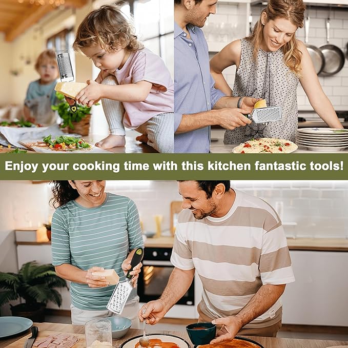 Handheld Cheese Grater Set for Kitchen Stainless Steel Mini Cheese Grater - Image 7