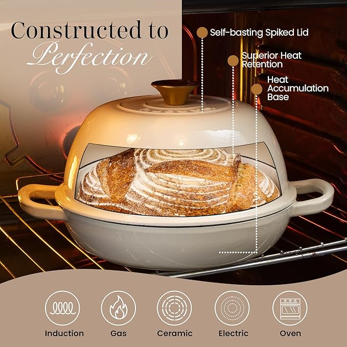 Enamelled Cast Iron Dutch Oven For Bread Baking – Dutch Oven Pot For Sourdough - Image 3
