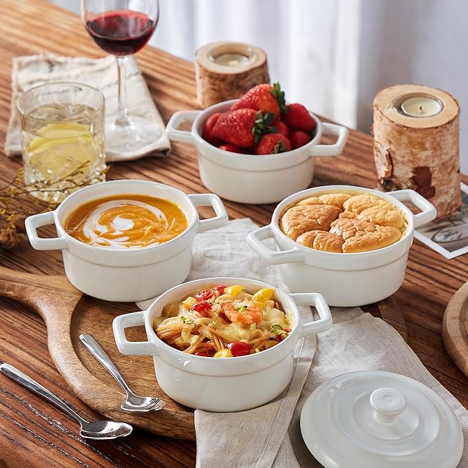 Lareina Mini Cocotte - 12oz Ceramic Casserole Dishes - Kitchen Casserole Sets - - Image 3