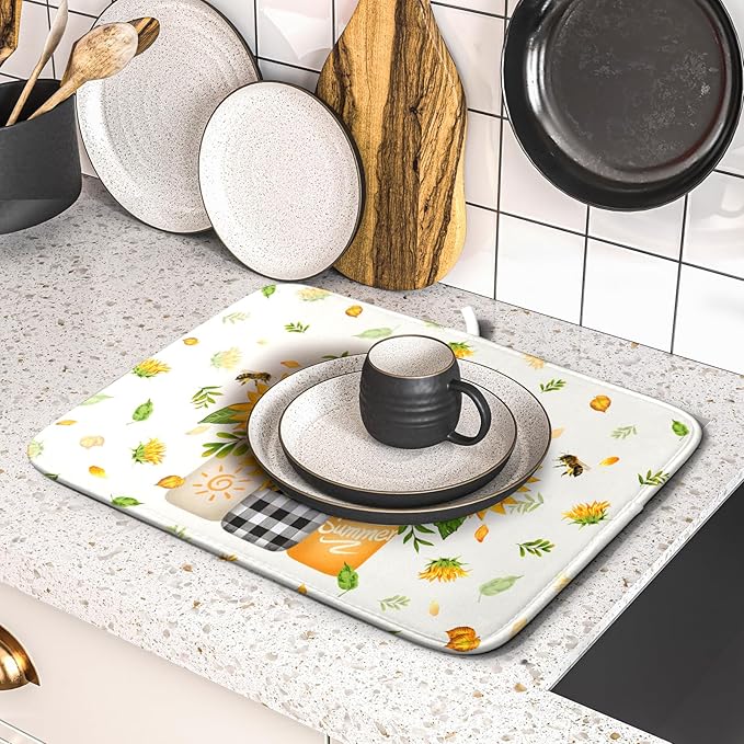 Giwawa Sunflower Vases Dish Drying Mat - Image 5
