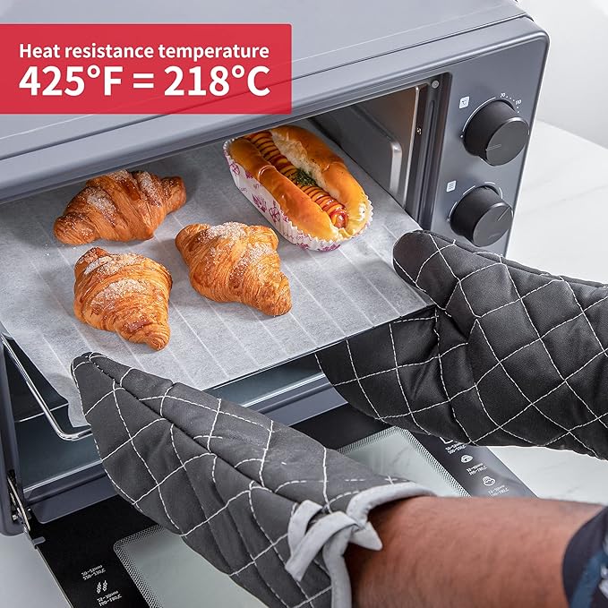 Oven Mitts Flame Retardant Mitts Heat Resistant to 425 °F 15 Inch Kitchen Mitt - Image 4