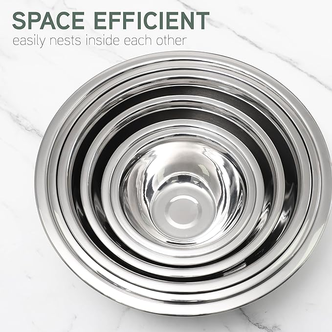 COOK WITH COLOR Stainless Steel Mixing Bowls Set - Image 5