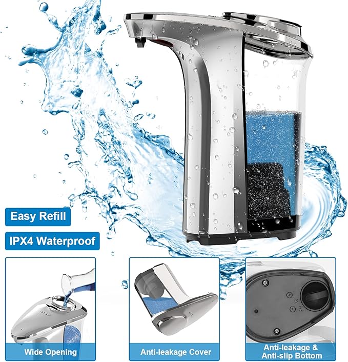 PZOTRUF Automatic Soap Dispenser, Touchless Dish Soap Dispenser 17oz/500ml - Image 5