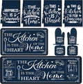 Fourluoo 10 Pcs Farmhouse Kitchen Decor and Accessories Set 4 Kitchen Towels 2 by Fourluoo