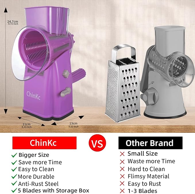 Upgrade Rotary Cheese Grater Shredder - Image 2