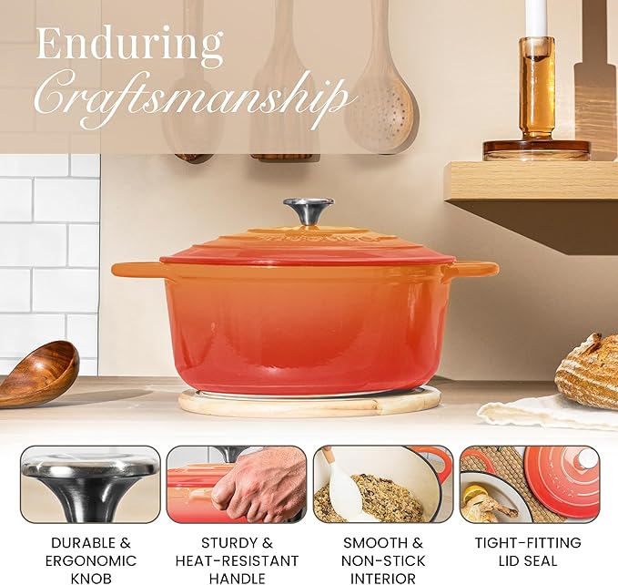 Nuovva Enamelled Cast Iron Dutch Oven Pot - Image 6