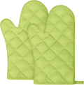 AUAUY Green Oven Mitts, 1 Pair Kitchen Mittens, 392°F Heat Resistant Oven by AUAUY
