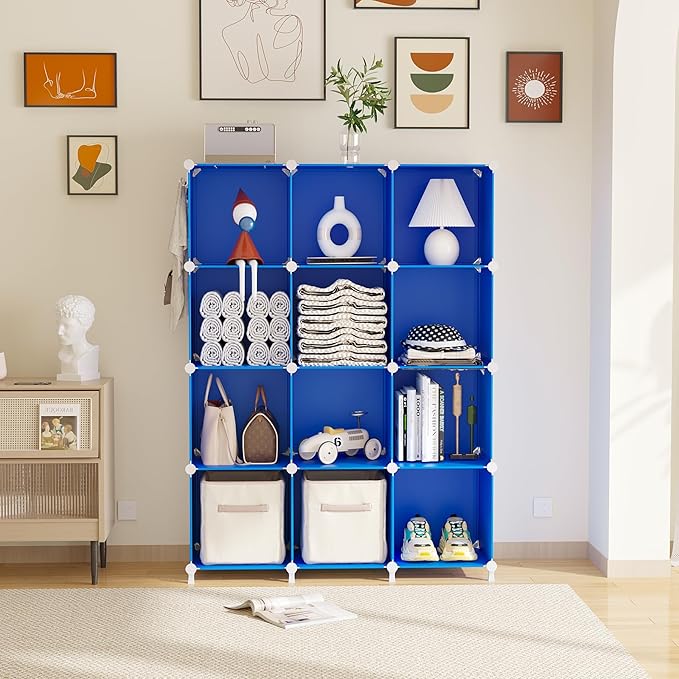 AWTATOS Cube Storage Organizer, 12 Cube Closet Organizers and Storage Shelves - Image 2