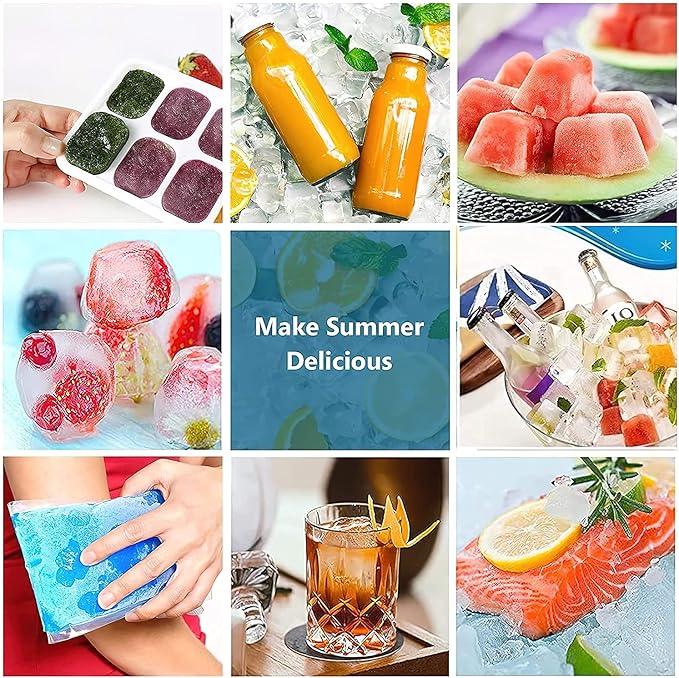 Ice Cube Trays 4 Pack, Airabc Silicone Ice Cube Trays - Image 4