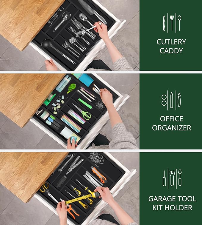 ROYAL CRAFT WOOD Luxury Bamboo Kitchen Drawer Organizer - Image 7