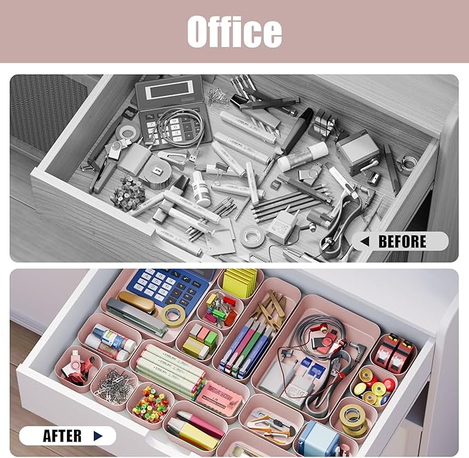Plastic Drawer Organizers, Desk and Vanity Organizer Plastic Tray, Makeup - Image 6