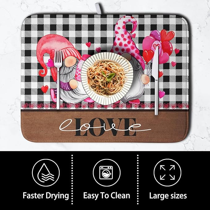 Valentine's Day Dish Drying Mats - Image 4