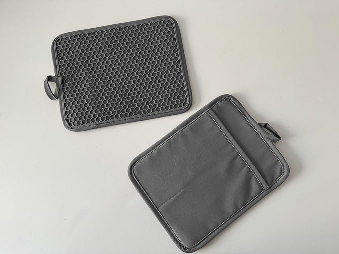 Oven Pot Holder with Pocket Cotton Heat Resistant Coaster Potholder Kitchen Hot - Image 4