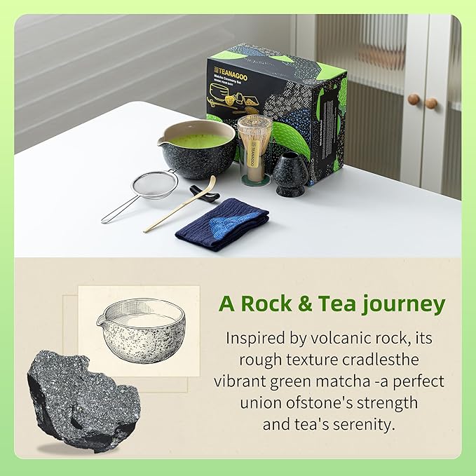 TEANAGOO Matcha Whisk Set Black, Matcha Kit - Image 2