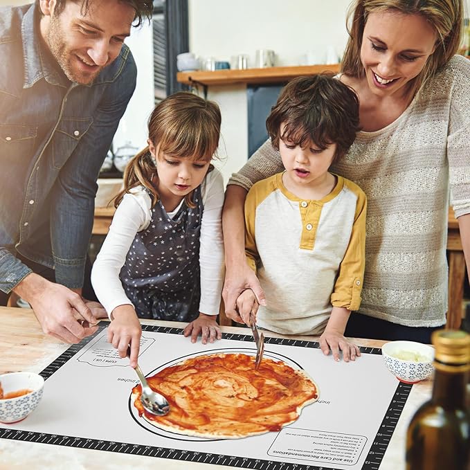 Silicone Dough Mat, Macaron Cookie Pizza Baking Mat - Image 6